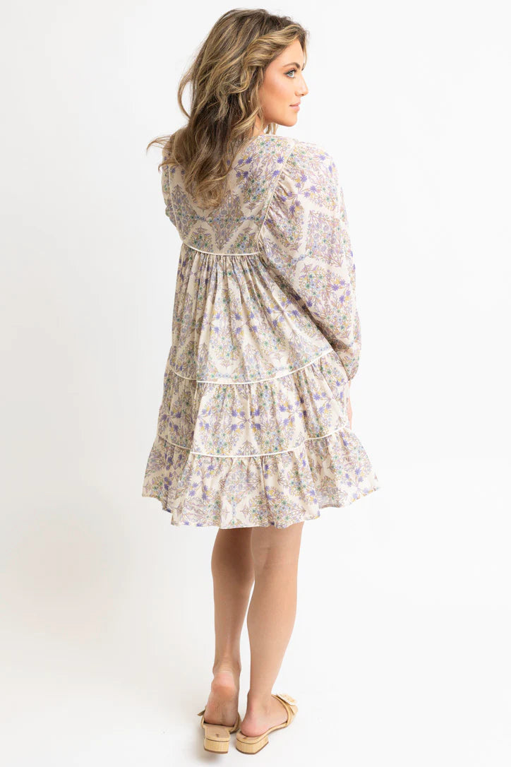 LAVENDER BOHO FLORAL TIER DRESS-FINAL SALE