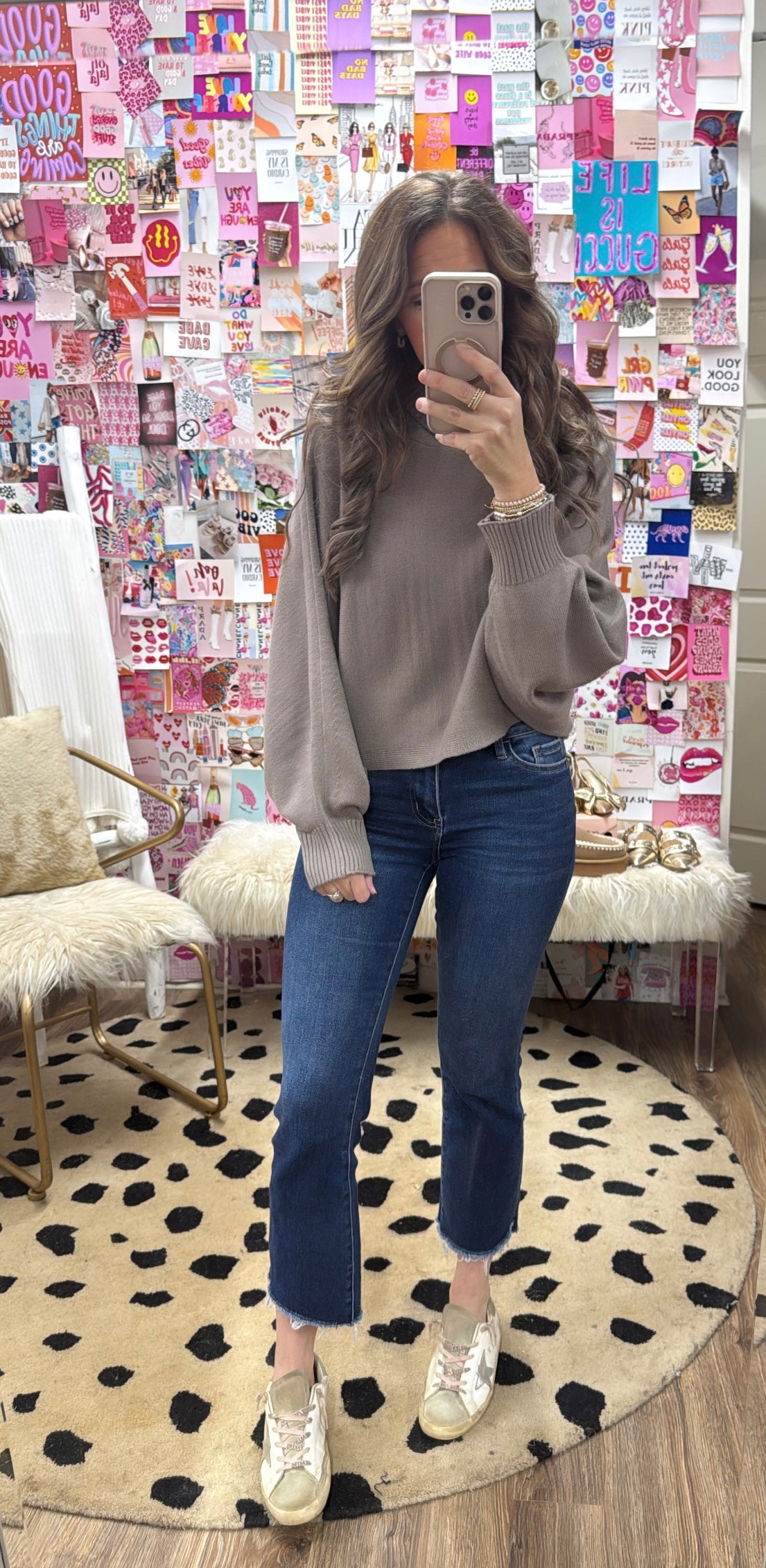 KHAKI HOODED SWEATER