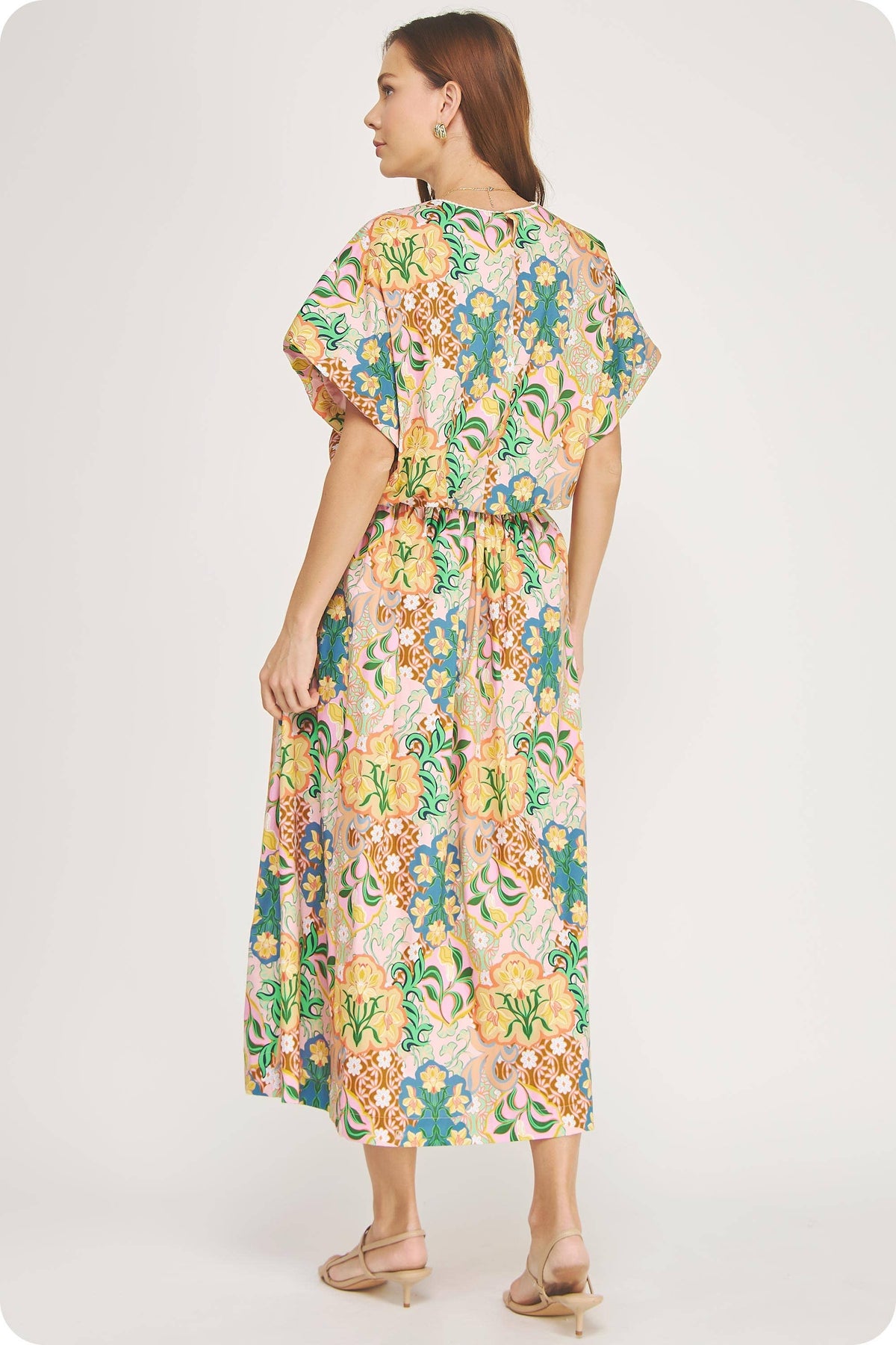 FLORAL CROCHET TRIM MID SKIRT SET