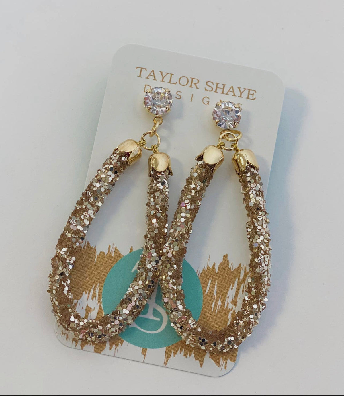GLITTER TEARDROPS EARRINGS
