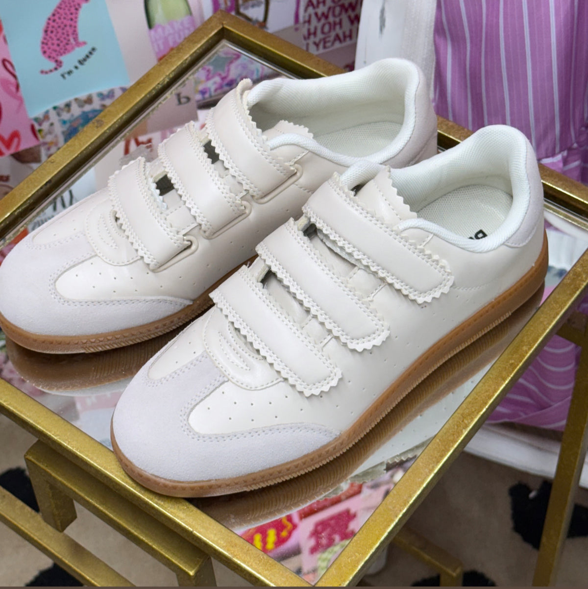 WHITE VELCRO SNEAKER