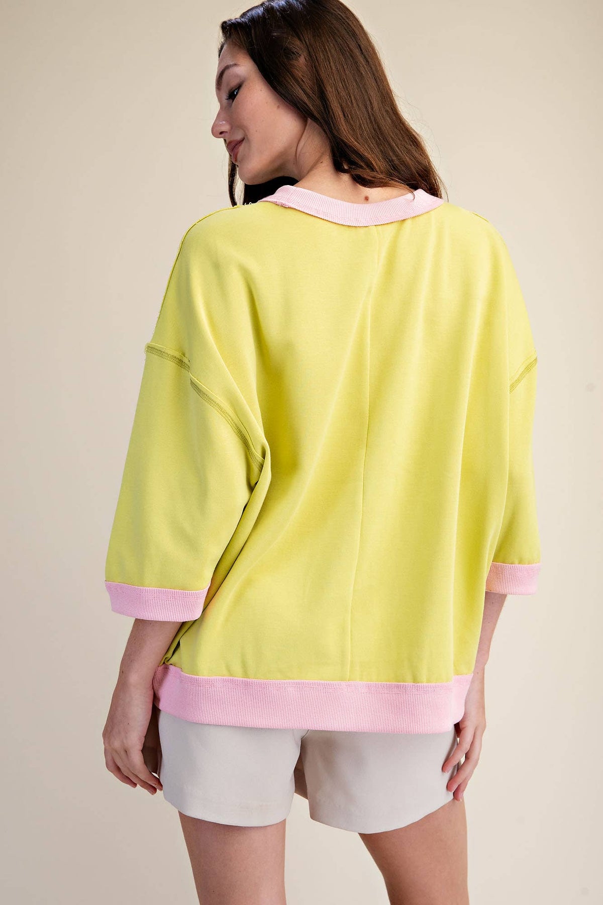 LIME & PINK RAGLAN SHIRT
