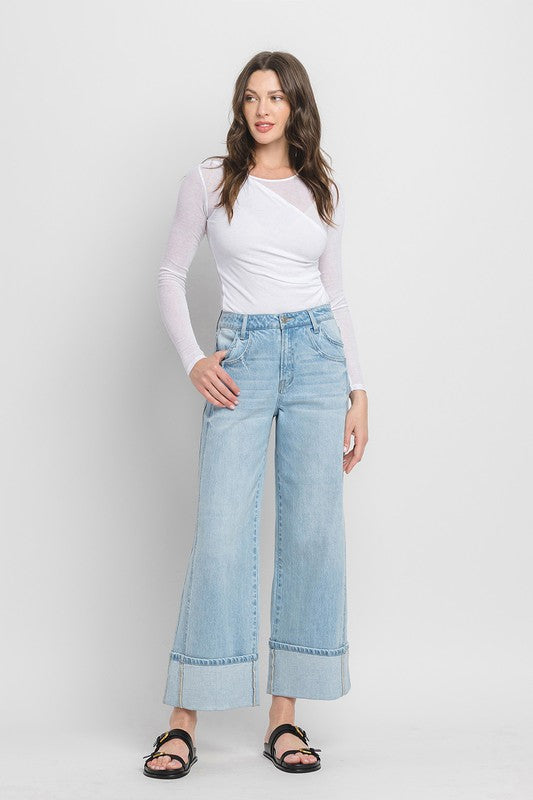 STREAMLINED BAGGY WIDE CUFF JEANS