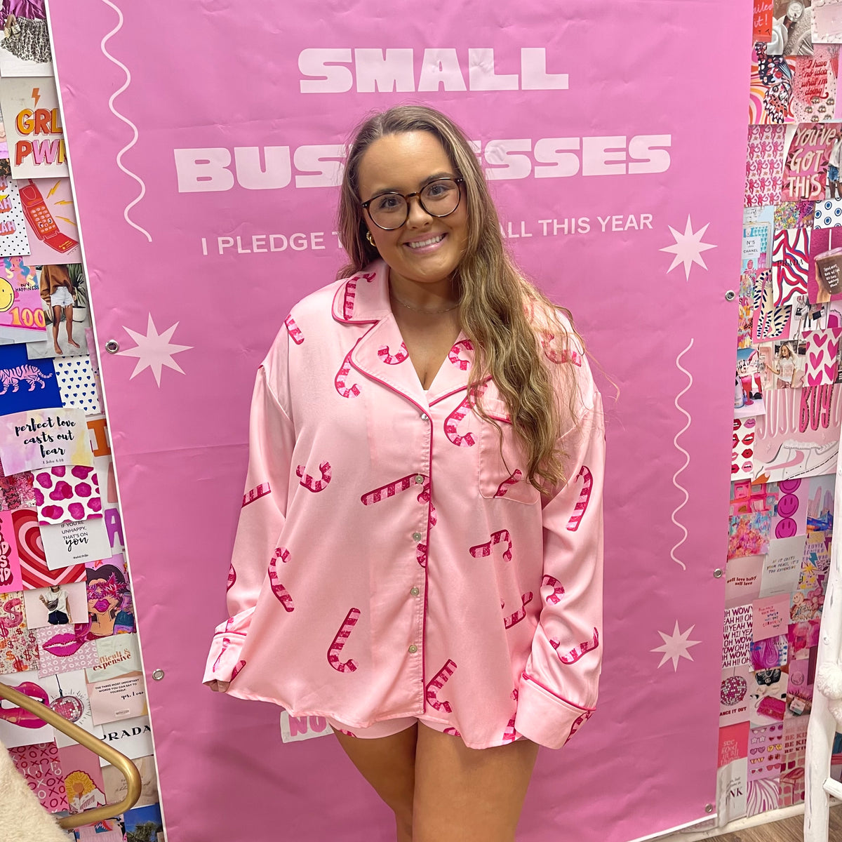 CANDY CANE PJS SET