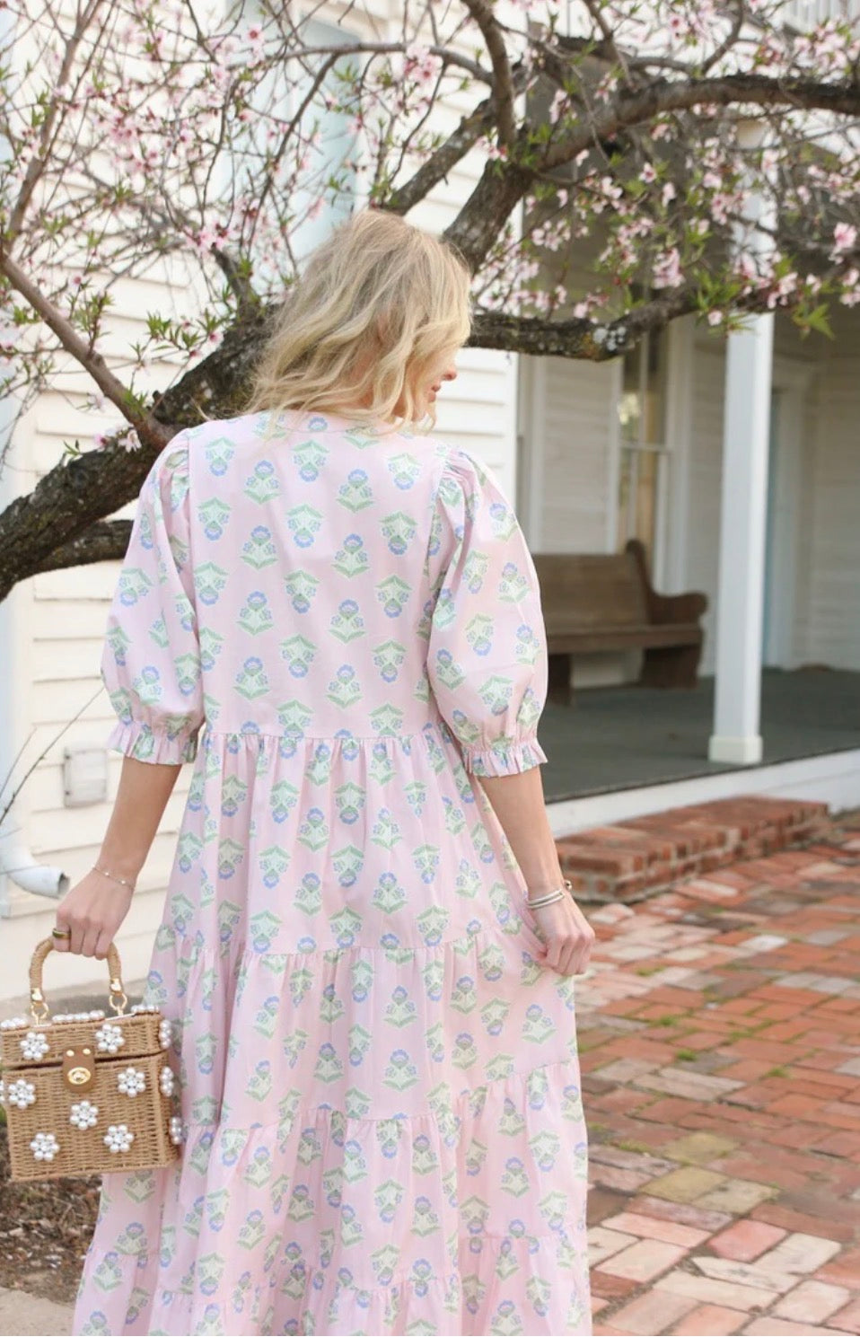 FRENCH FLORAL KIKI TIER MAXI DRESS