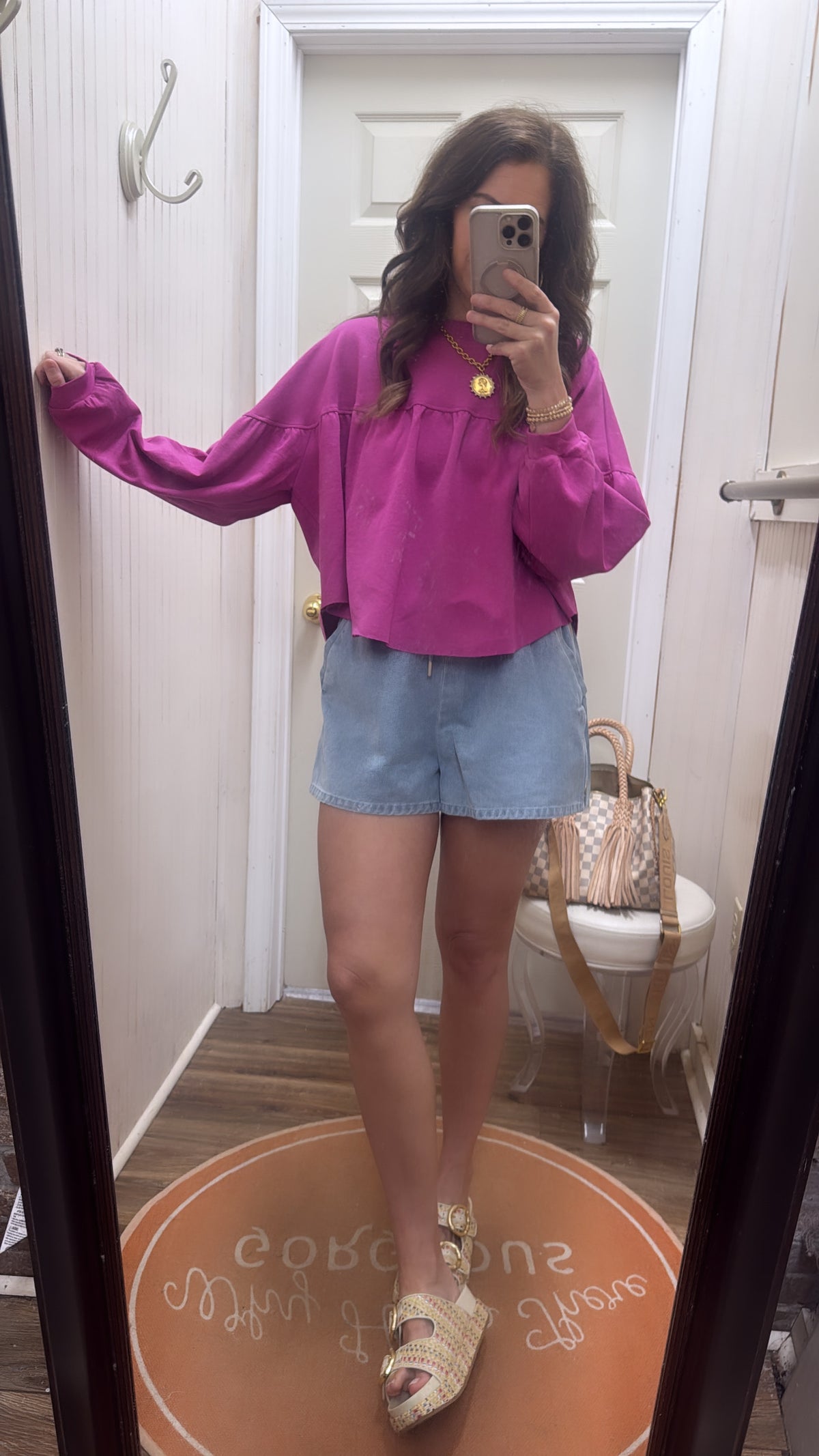 BERRY LONG SLV PULLOVER TOP