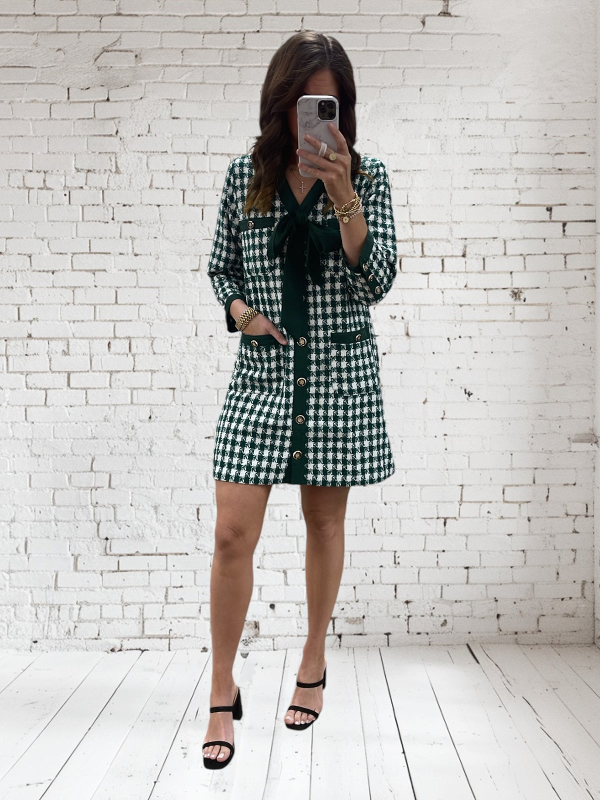 TAKE ME TO NEW YORK GREEN DRESS