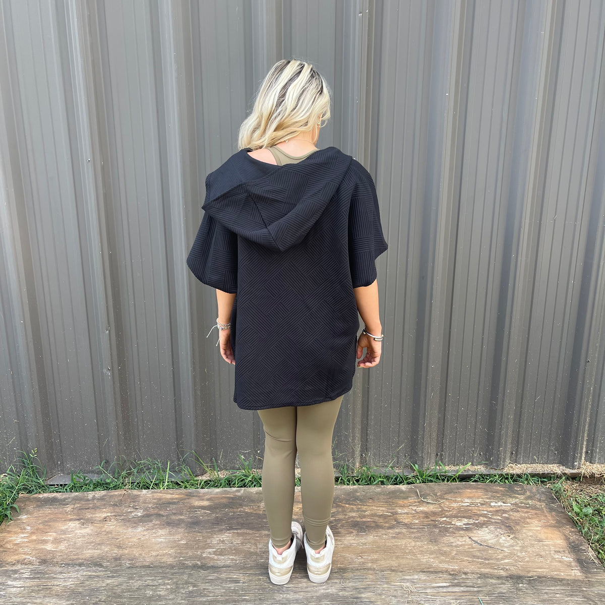 TEXTURED HOODED JACKET