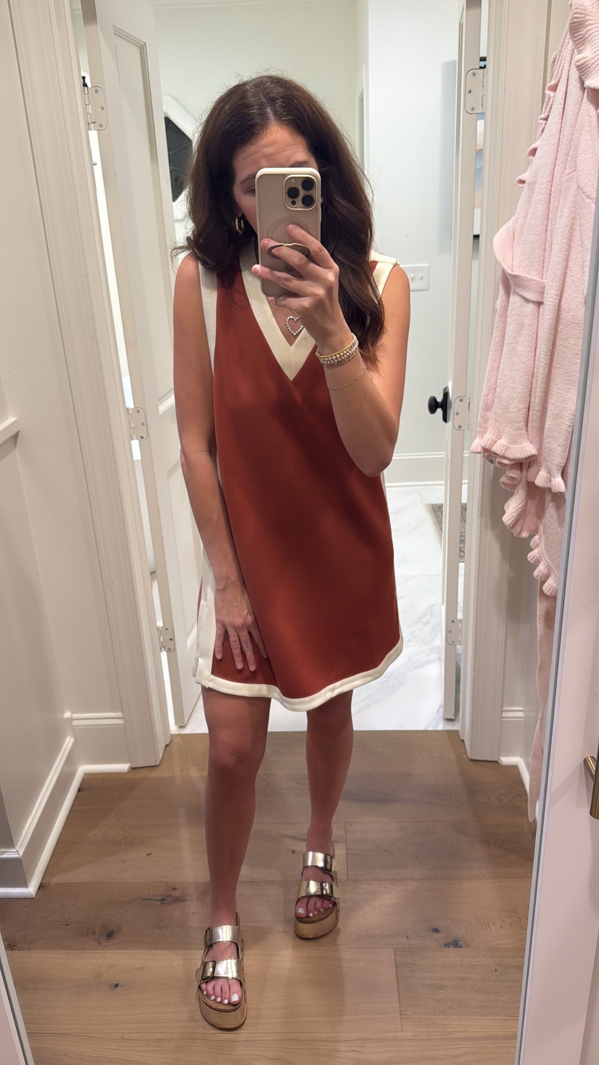 RUST VARSITY INSPIRED DRESS