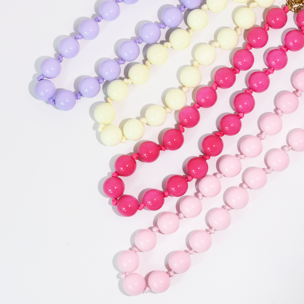 BUBBLEGUM BEADS NECKLACE