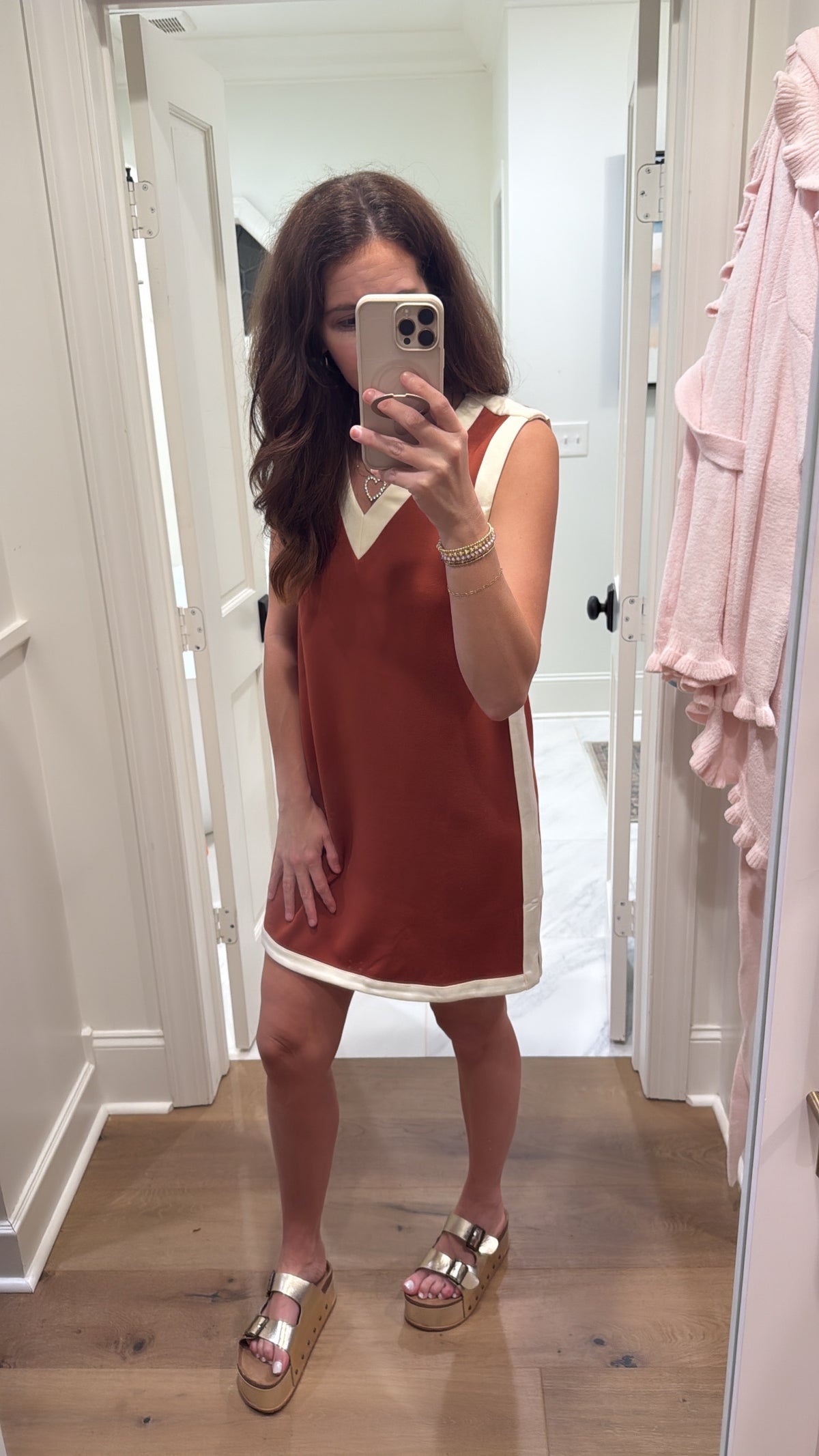 RUST VARSITY INSPIRED DRESS