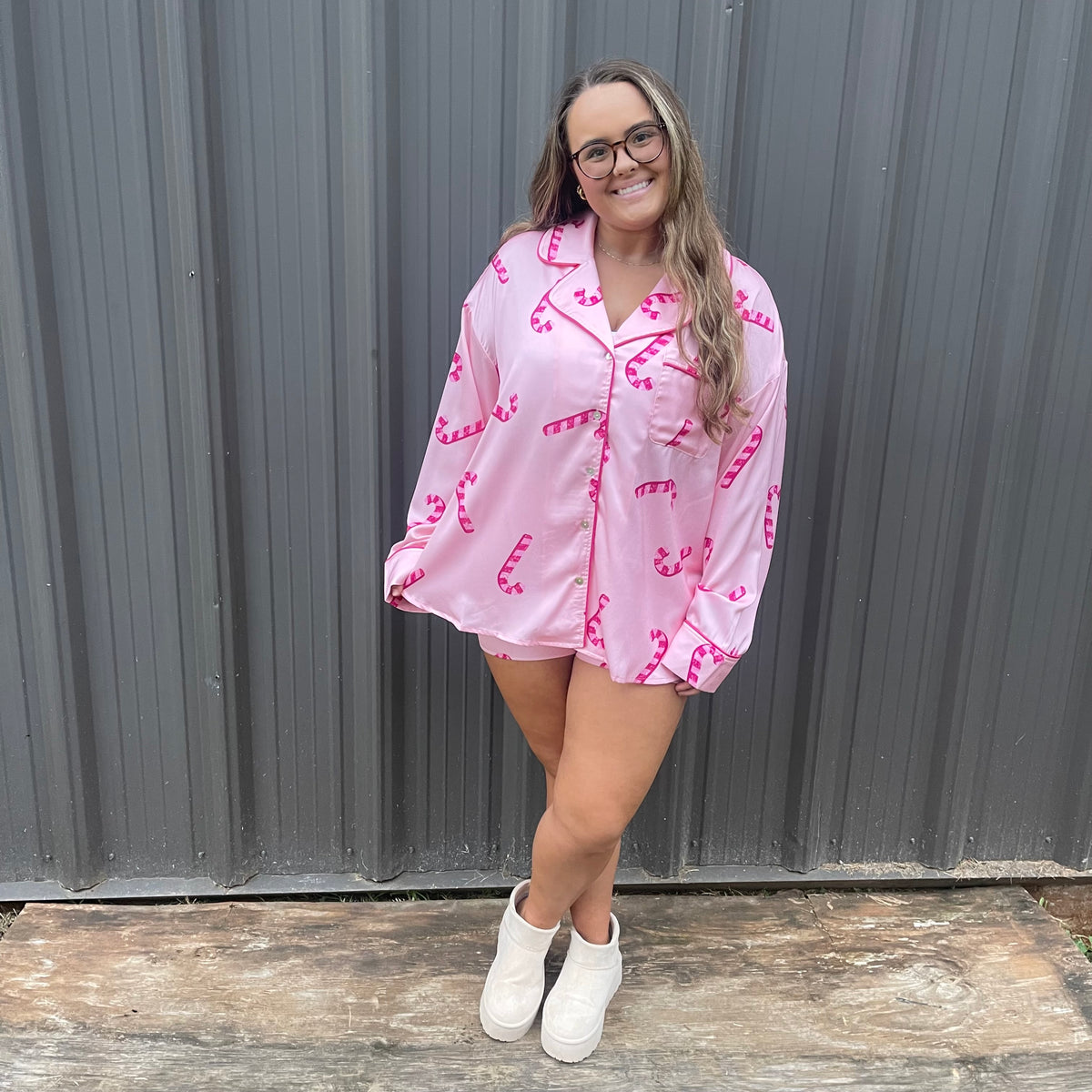 CANDY CANE PJS SET