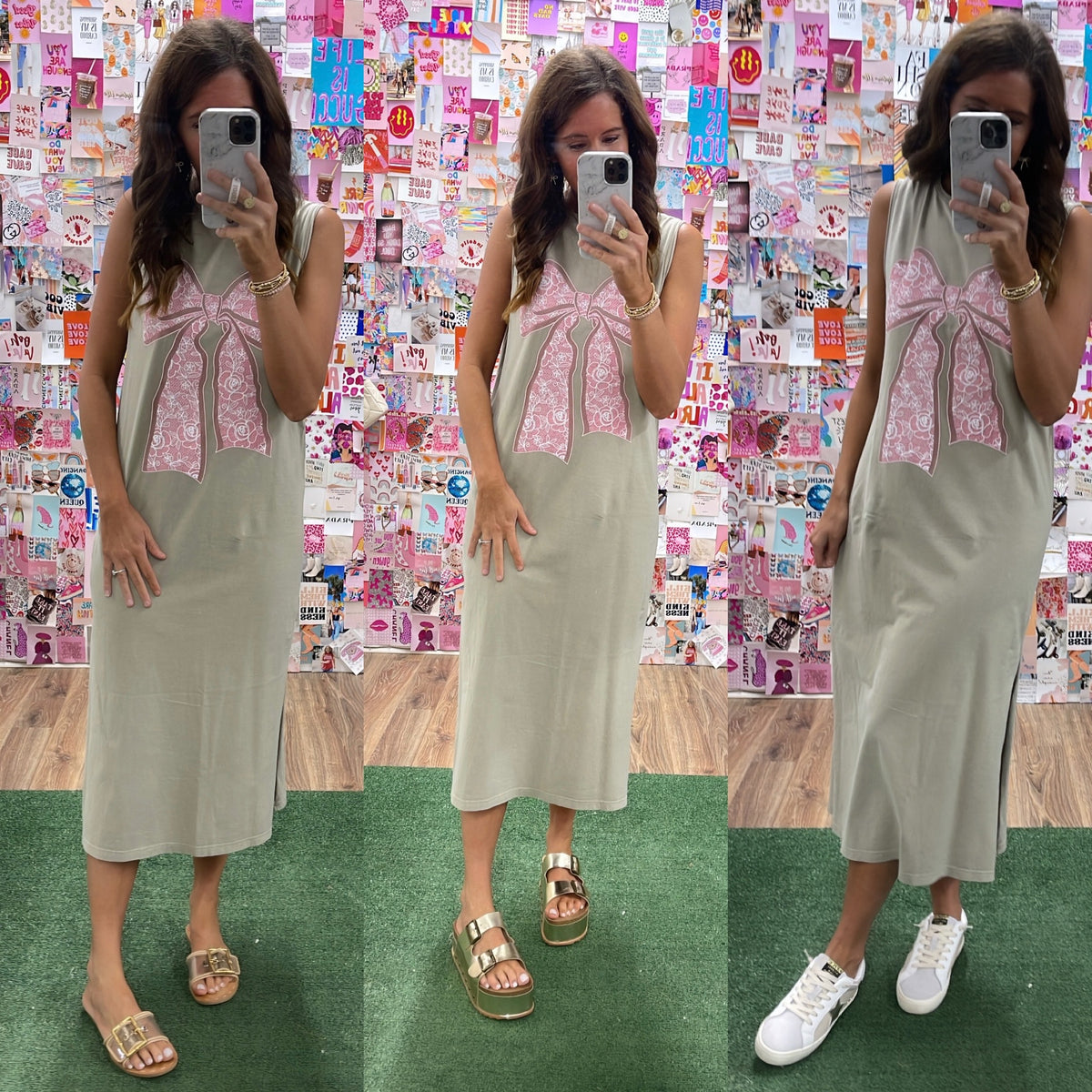 BOW MIDI DRESS