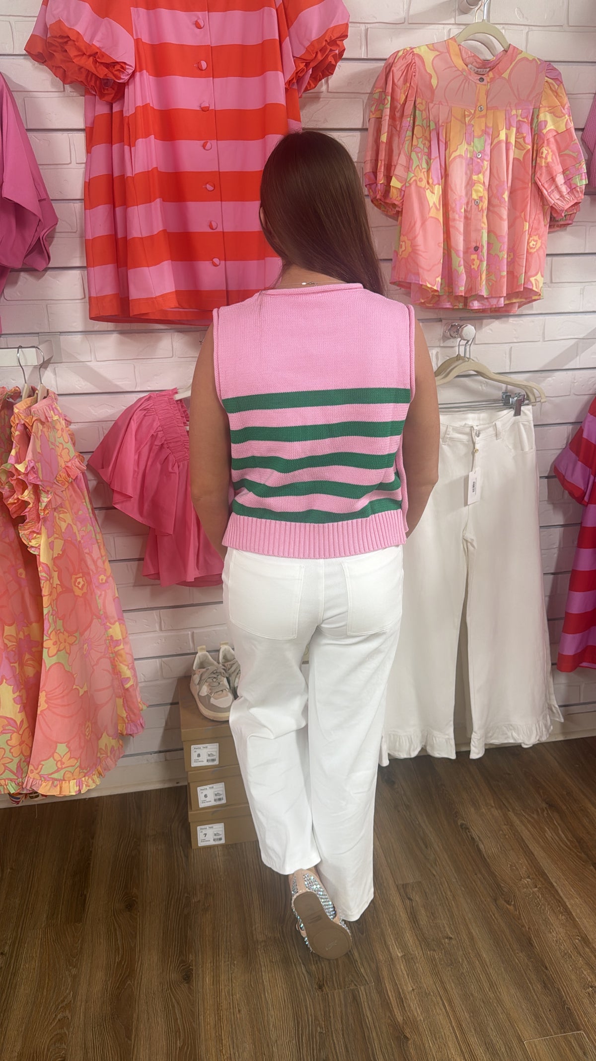 THE UPTOWN STRIPE SWEATER TANK