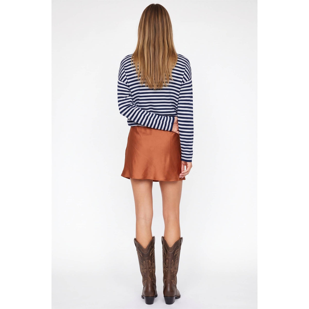 CINNAMON SATIN MINI SKORT