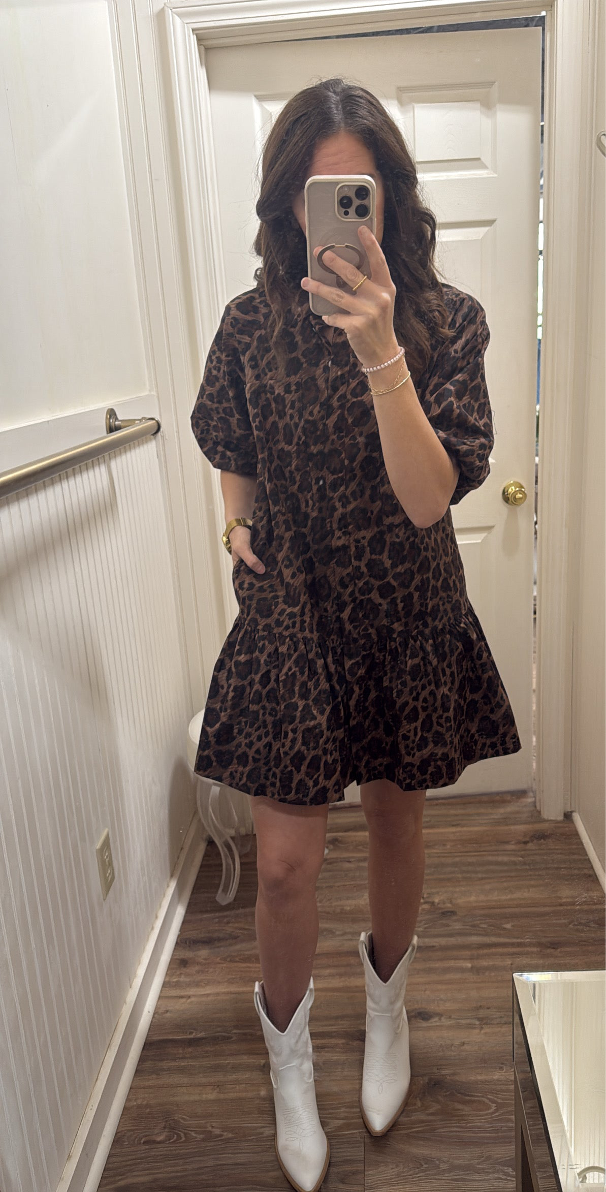 ANA LEOPARD POCKET DRESS