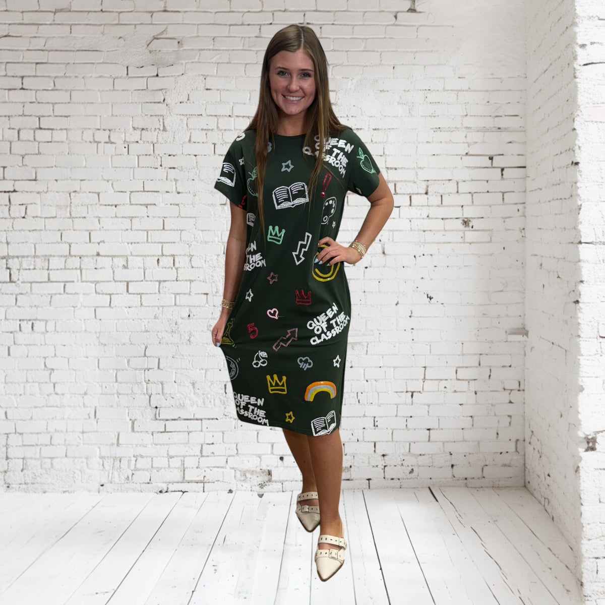 QOS CLASSROOM MIDI TEE DRESS