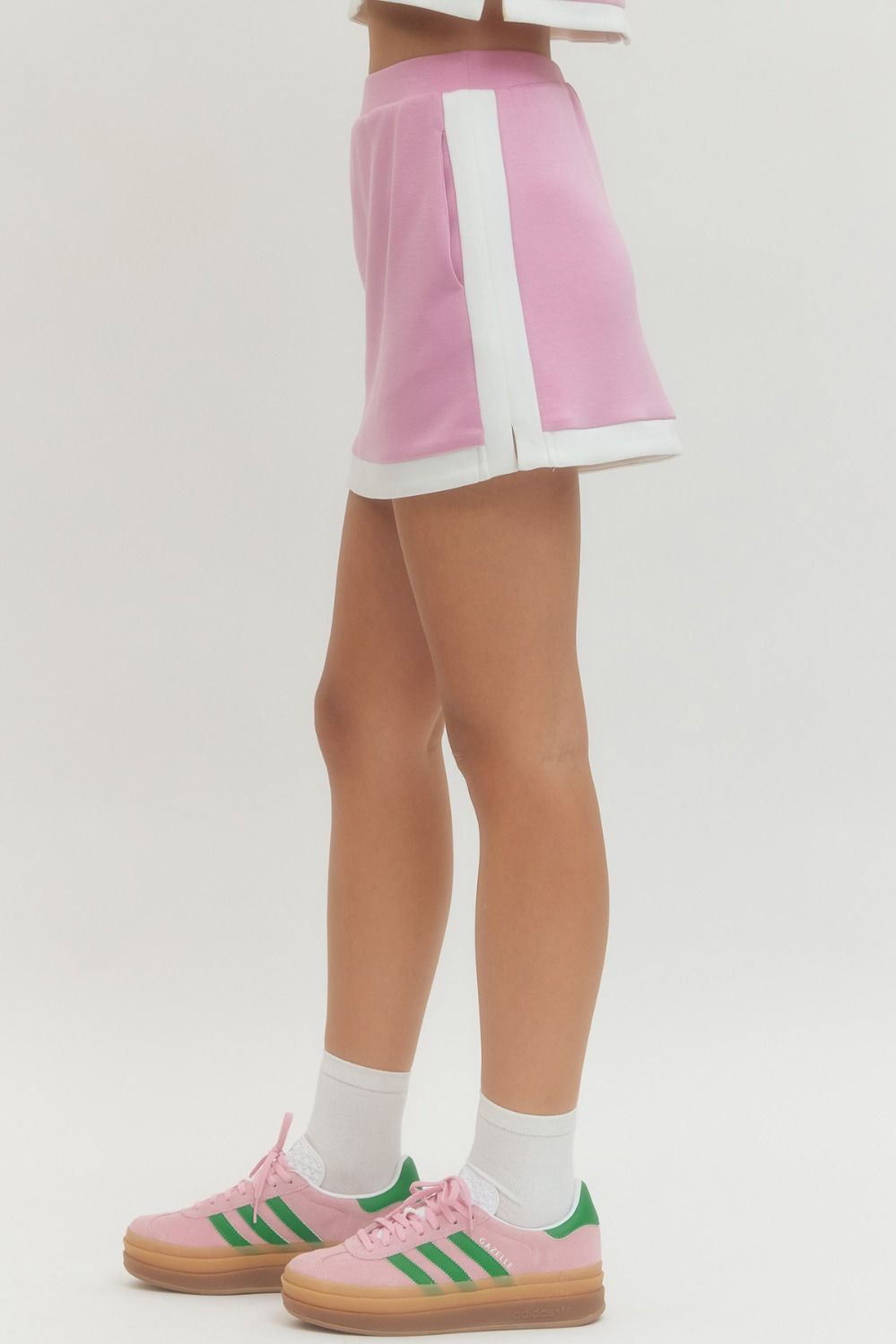 PINK IVORY CONTRAST SKORT