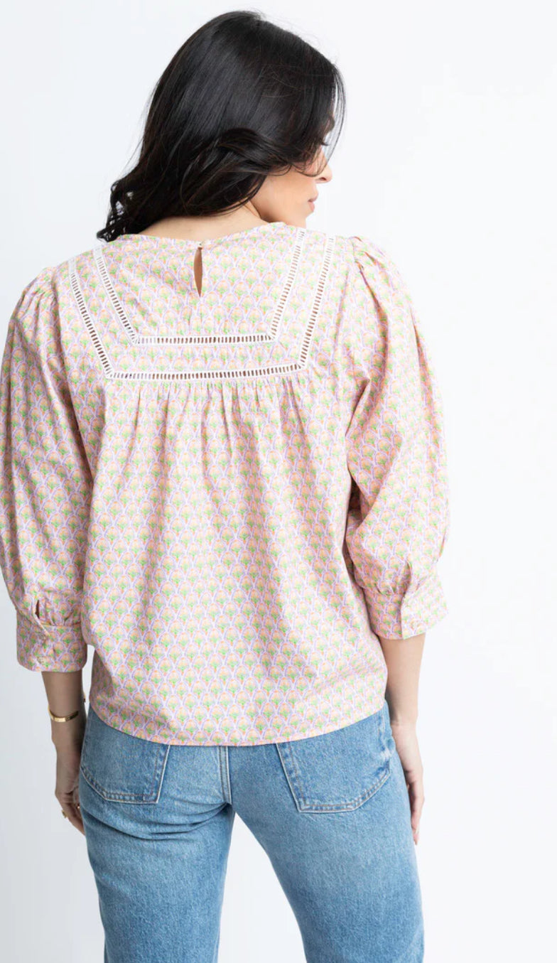 VINTAGE PARIS FLORAL TOP