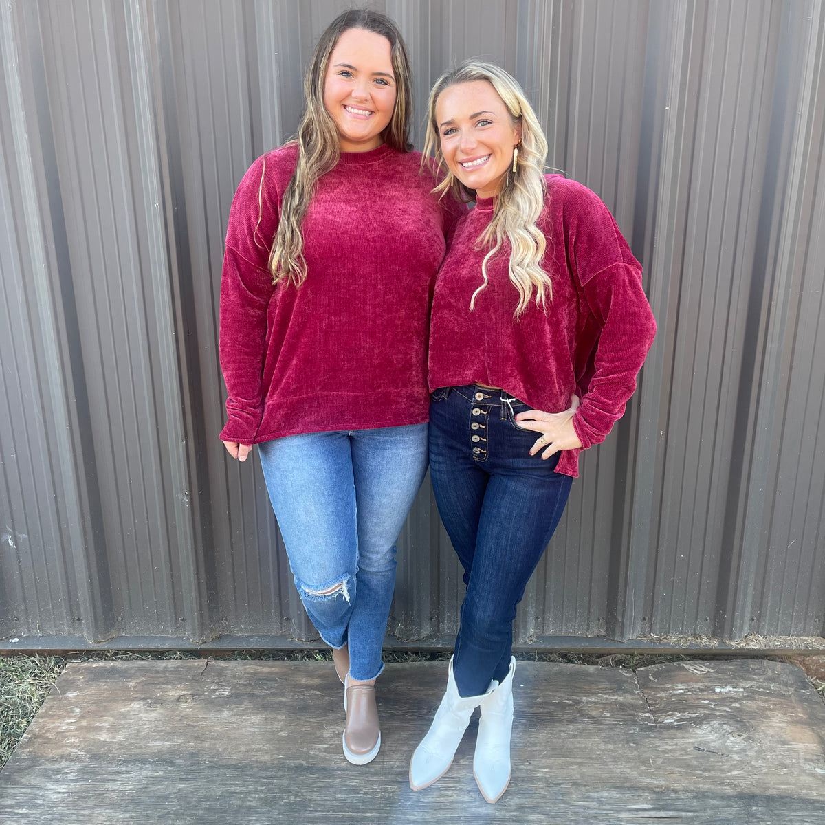 MARY CHENILLE RIBBED TOP