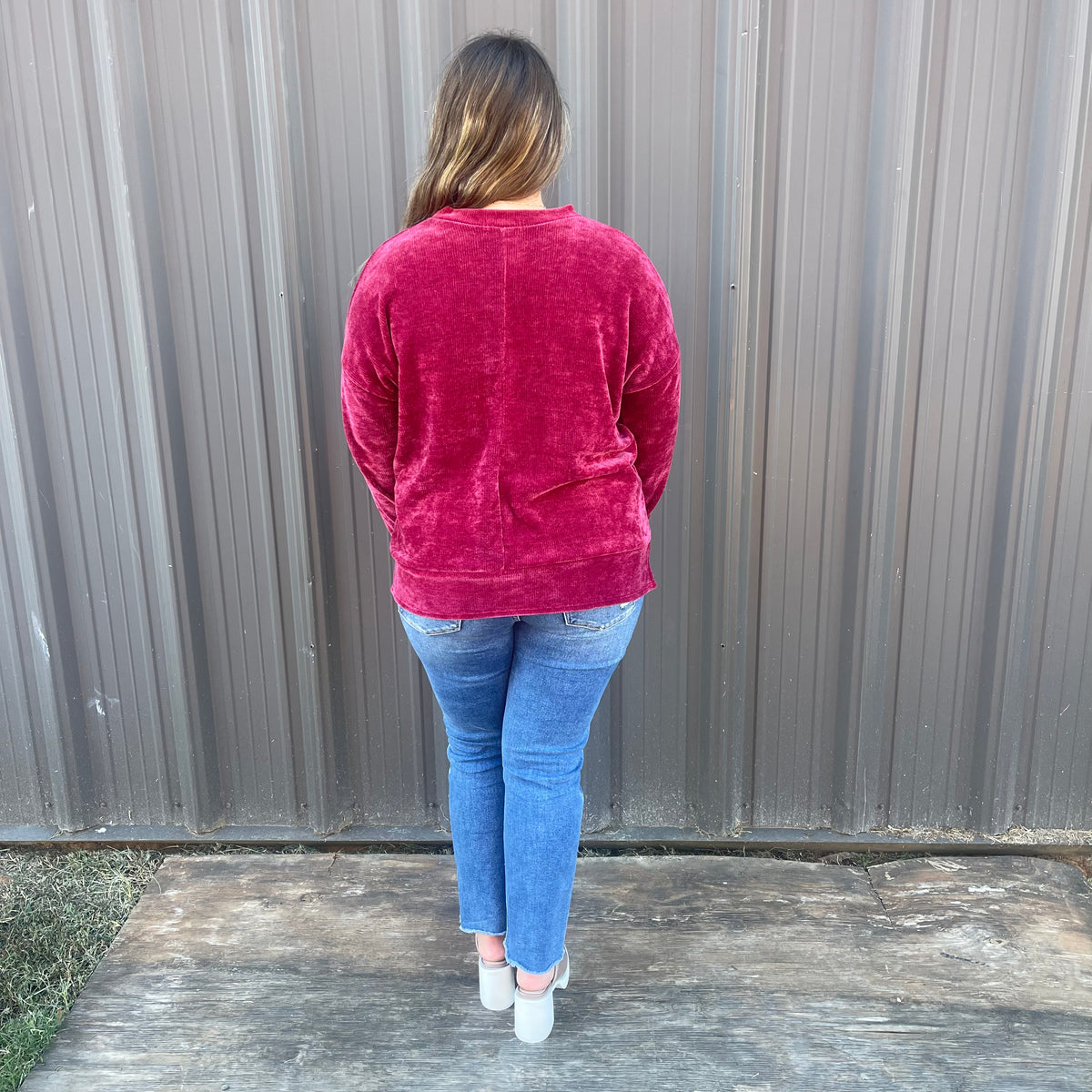 MARY CHENILLE RIBBED TOP