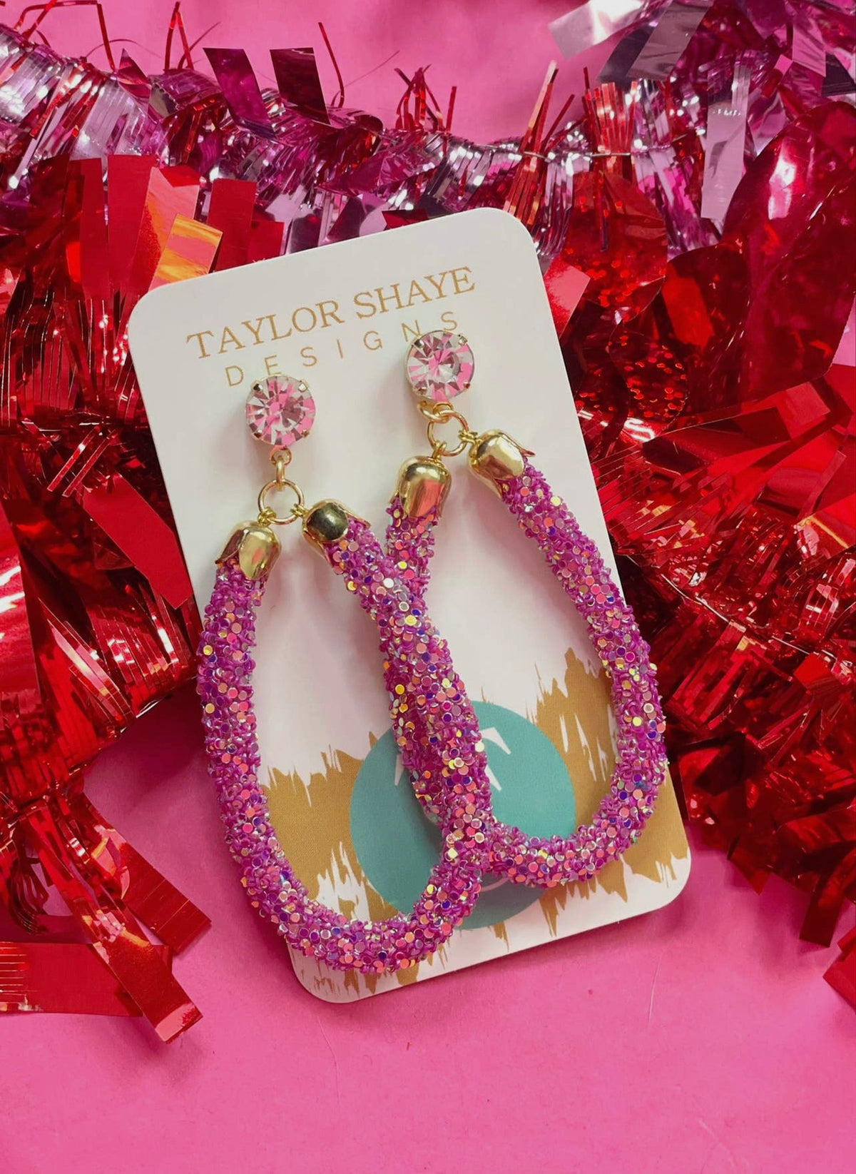 GLITTER TEARDROPS EARRINGS
