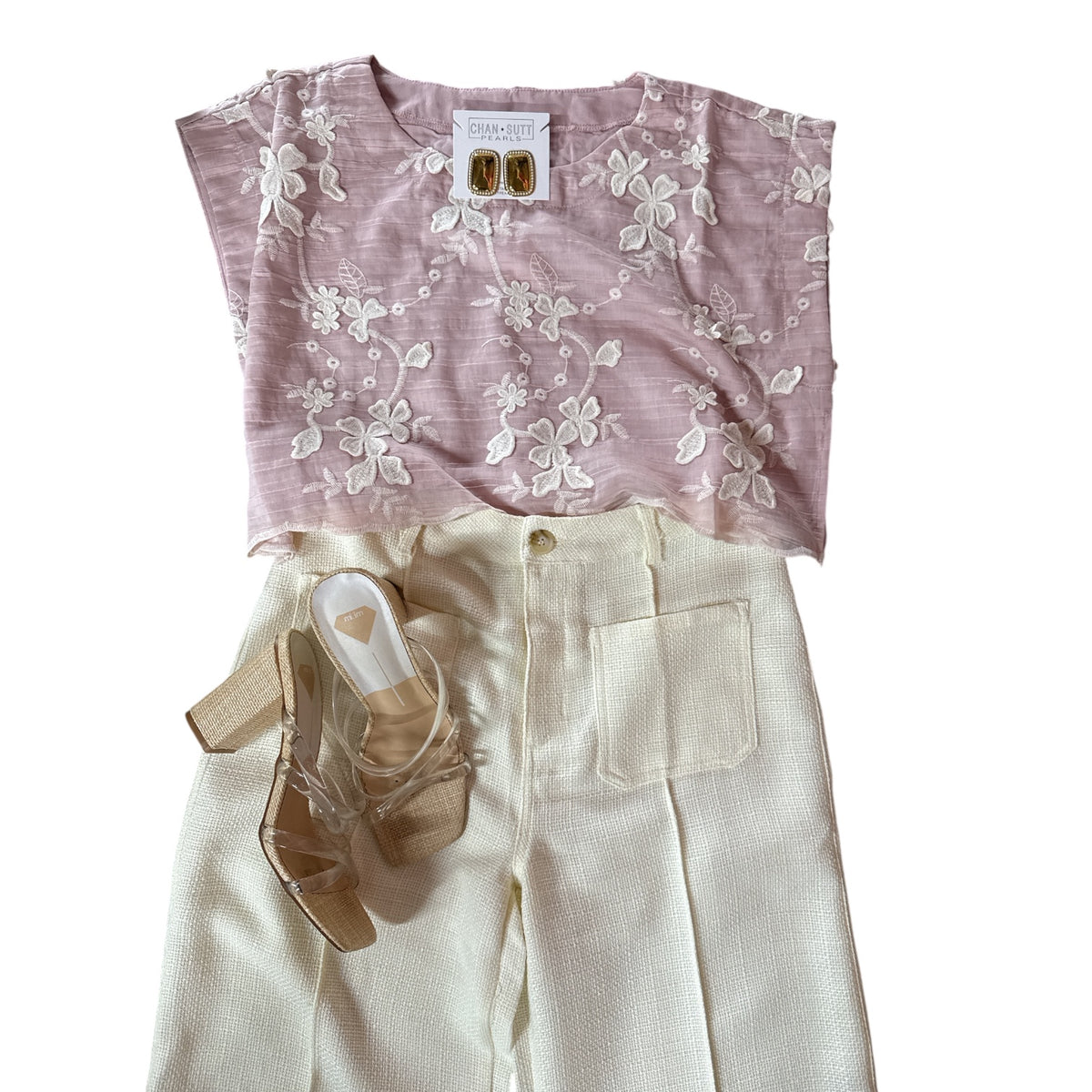 SWEET MAGNOLIA EMBROIDERED SET