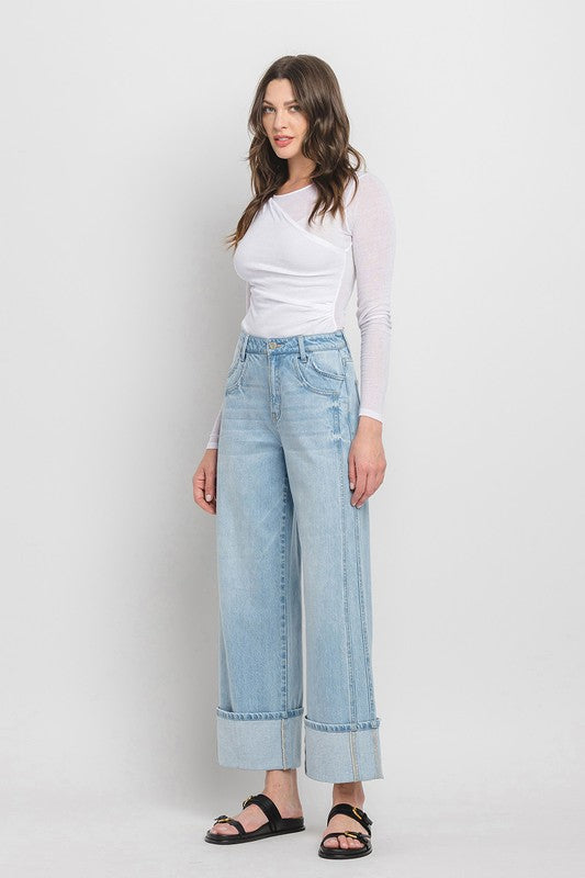 STREAMLINED BAGGY WIDE CUFF JEANS