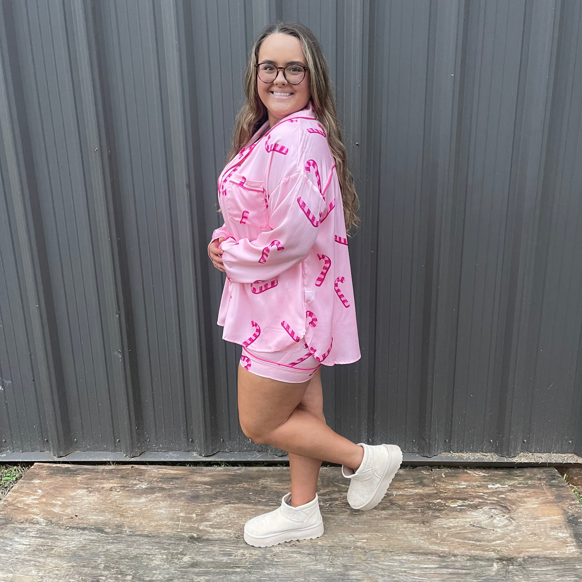 CANDY CANE PJS SET
