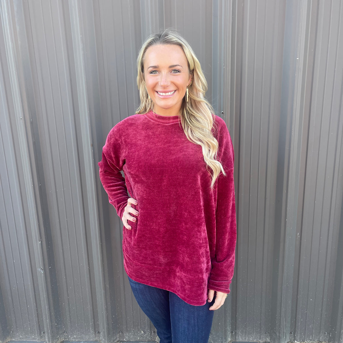 MARY CHENILLE RIBBED TOP