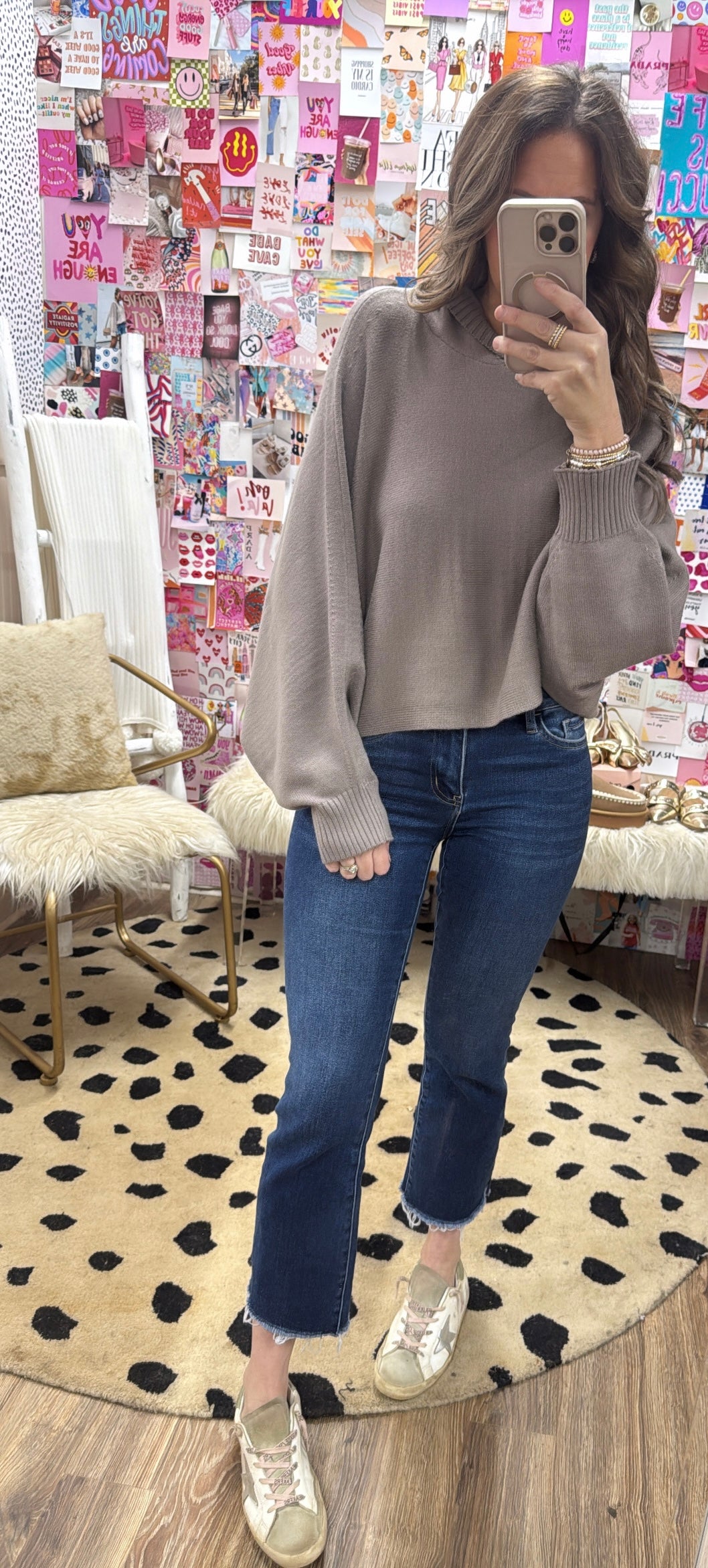 KHAKI HOODED SWEATER