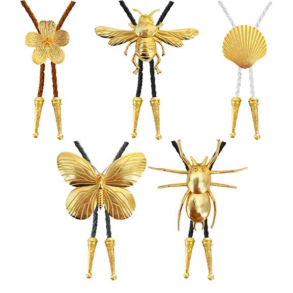 GOLD BUTTERFLY BOLO
