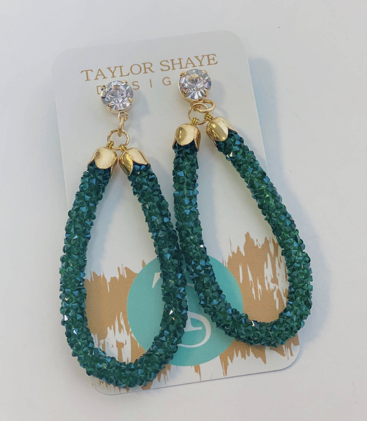 GLITTER TEARDROPS EARRINGS