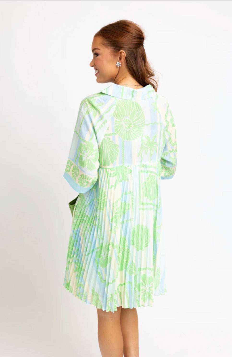 SEA SHELL STRIPE SHIRT DRESS