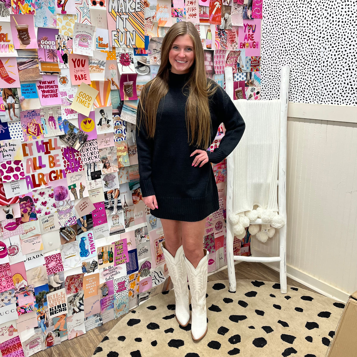 TURTLE NECK SWEATER DRESS