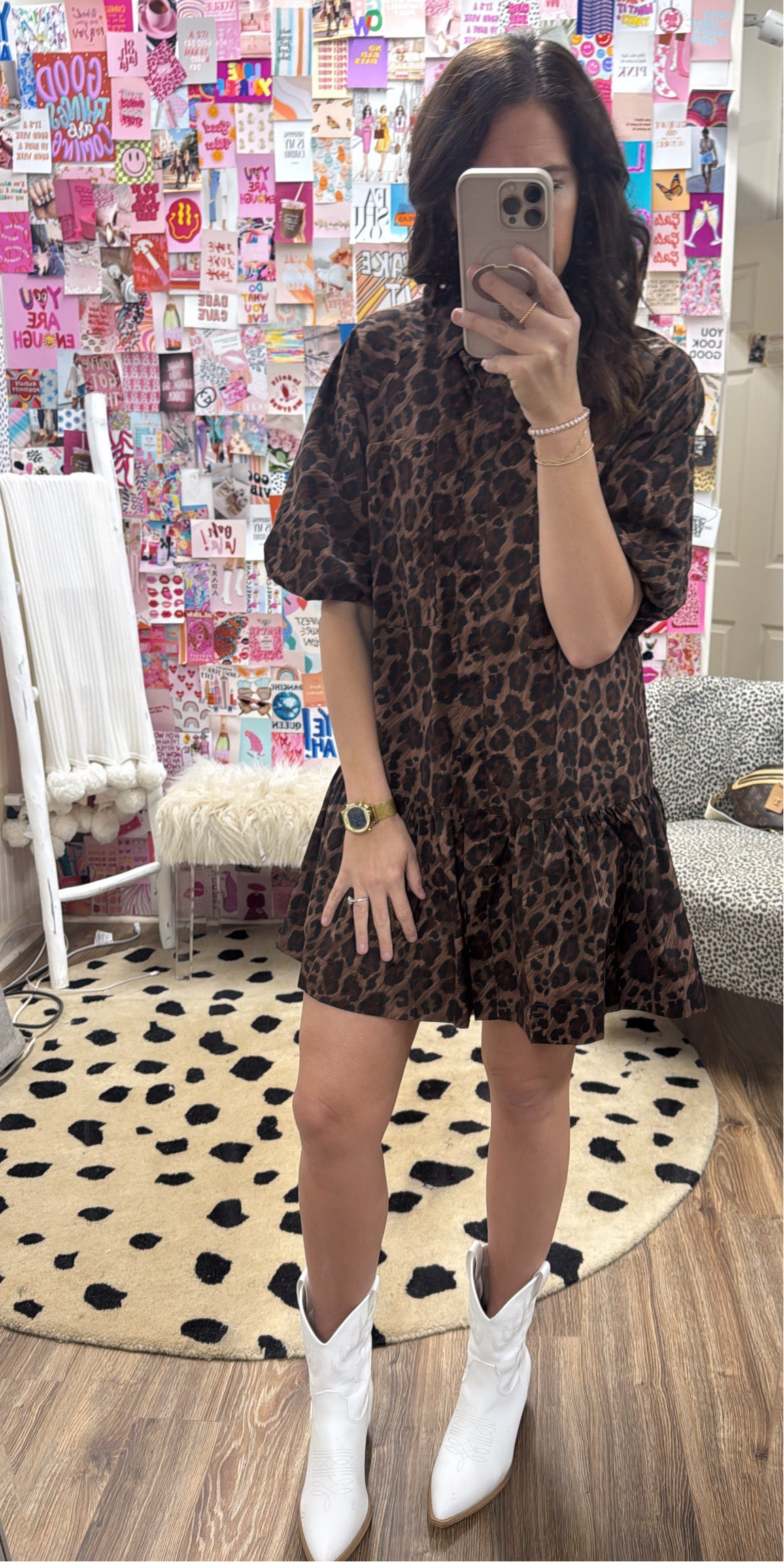 ANA LEOPARD POCKET DRESS
