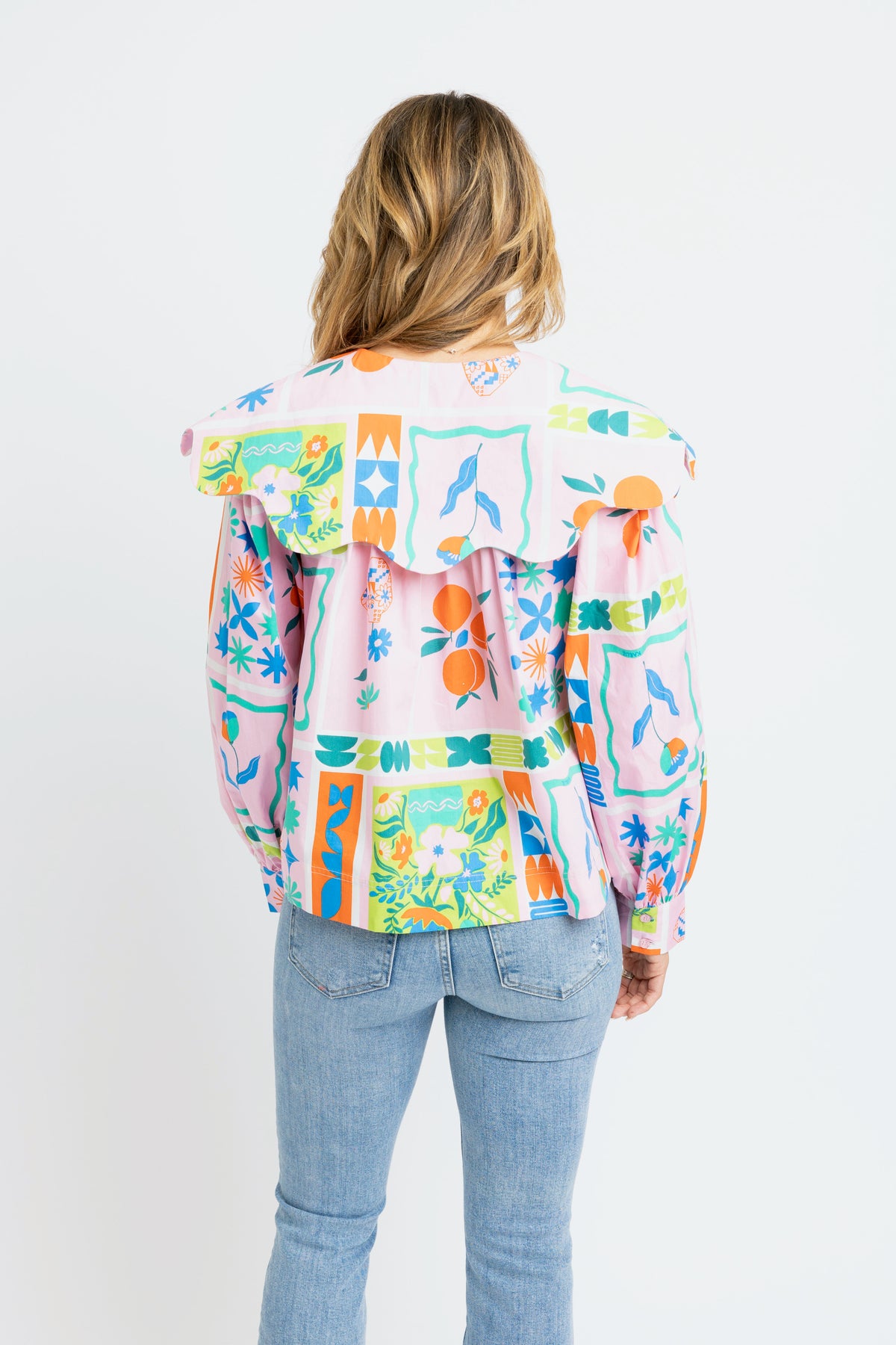 PINK FLORAL FRAME TOP