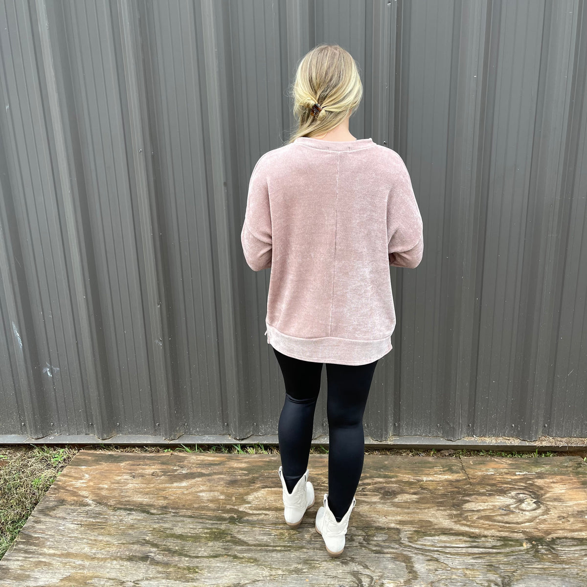 MARY CHENILLE RIBBED TOP