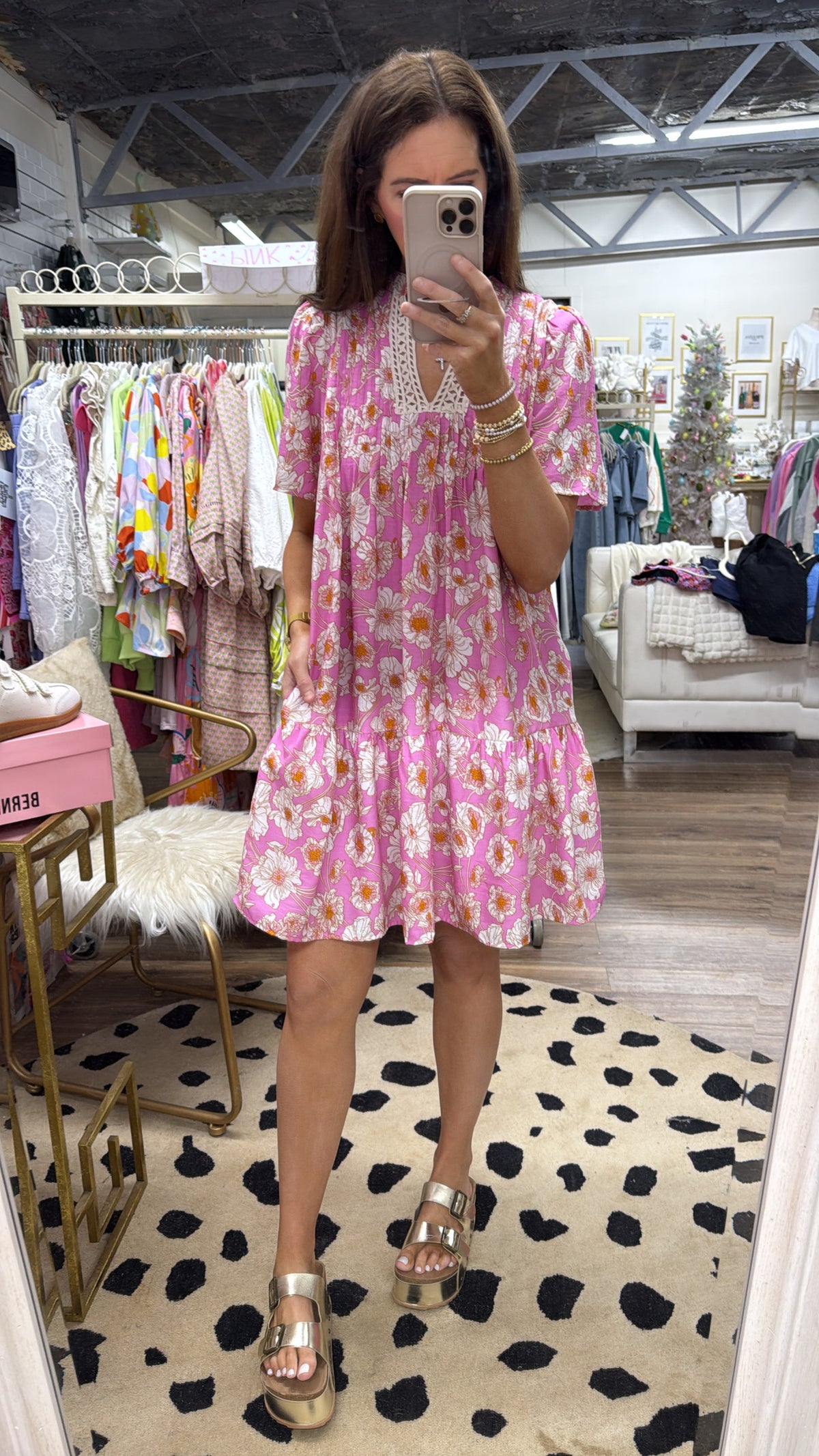 TIFFANY PINK PRINTED DRESS