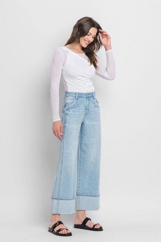 STREAMLINED BAGGY WIDE CUFF JEANS