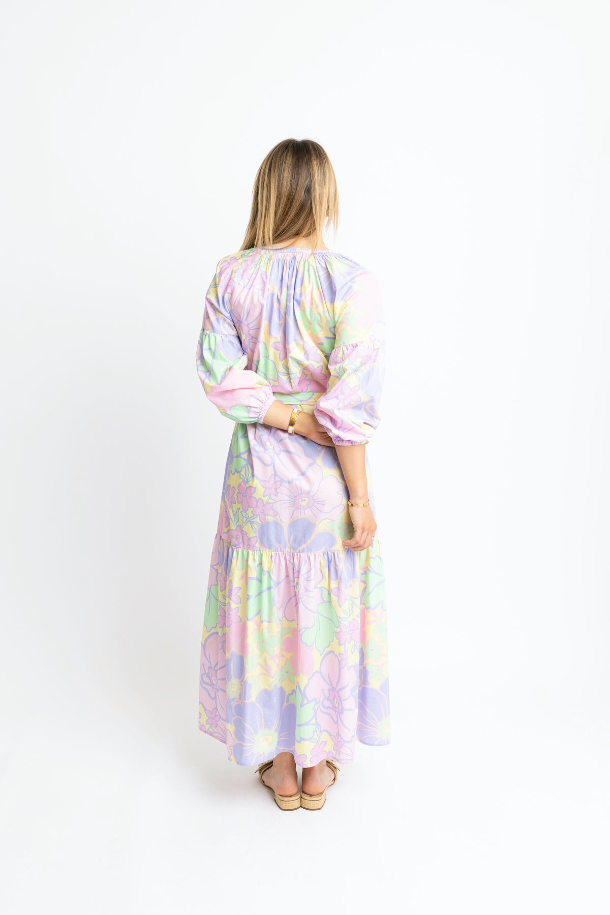 LAVENDER PASTEL FLORAL MAXI DRESS