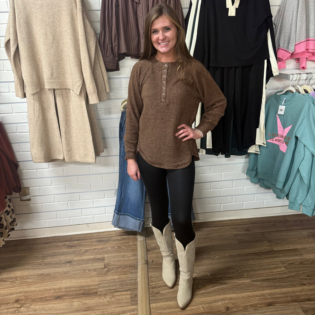 BROWN MAGGIE HACCI HENLEY