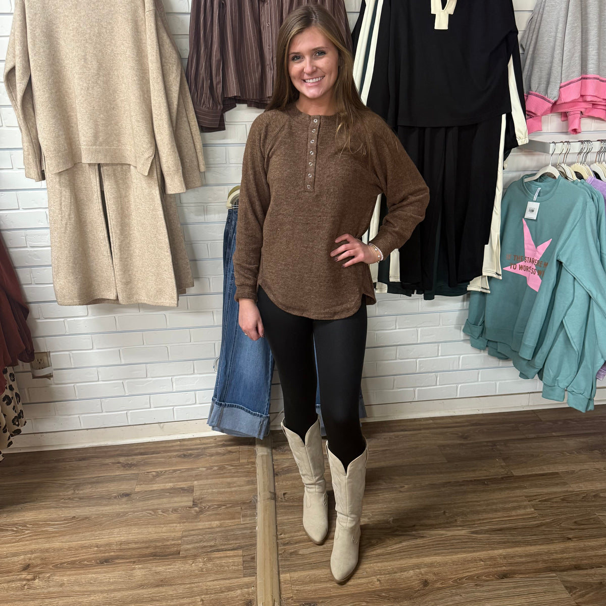 BROWN MAGGIE HACCI HENLEY