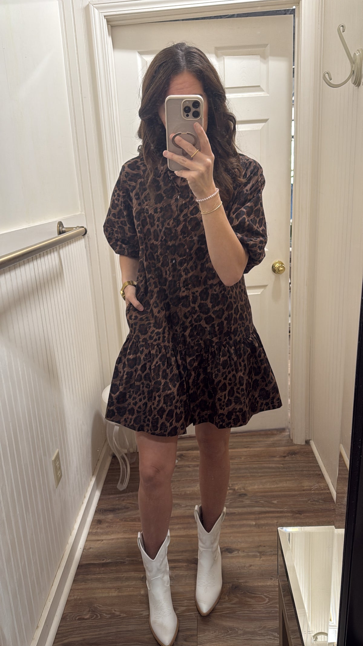 ANA LEOPARD POCKET DRESS