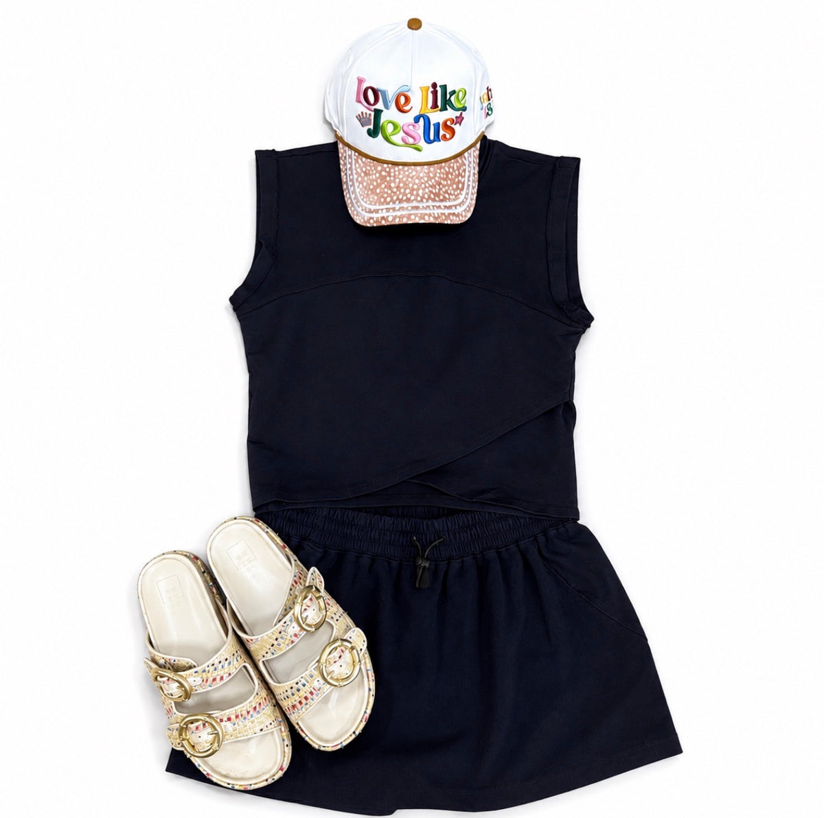 BLACK SKORT SET