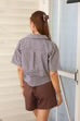 BROWN DENIM WRAP SKORT