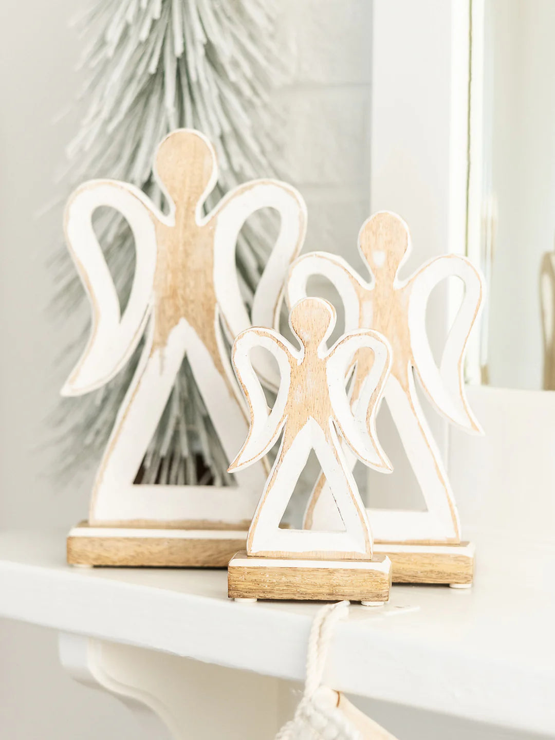 MEDIUM HOLY WOOD ANGEL