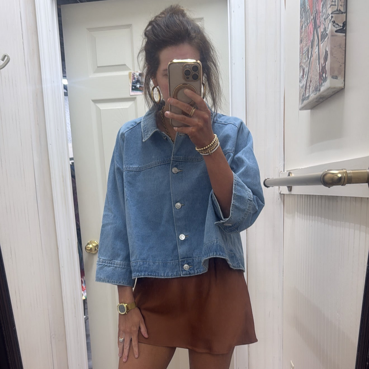 LT DENIM CAPE JACKET