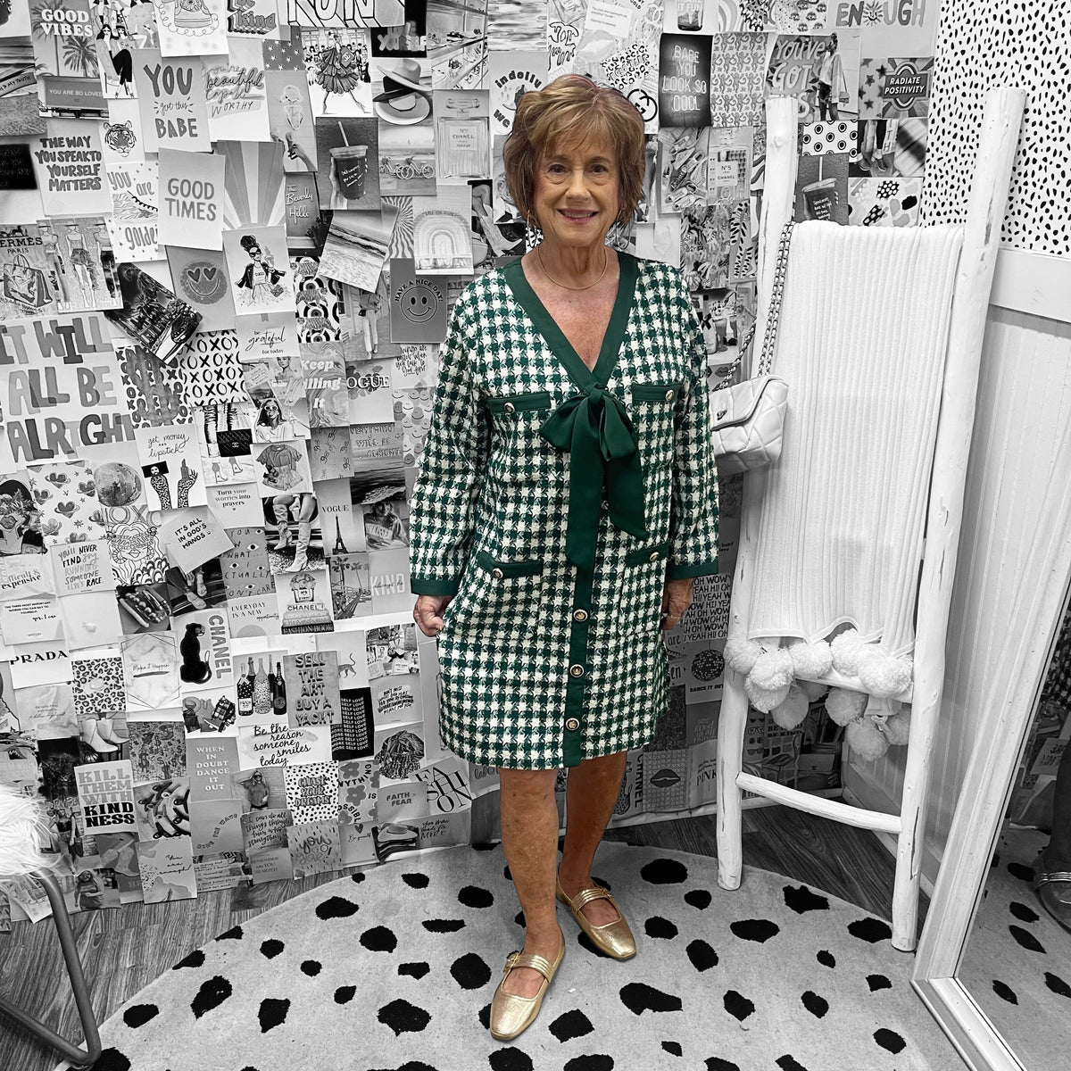 TAKE ME TO NEW YORK GREEN DRESS