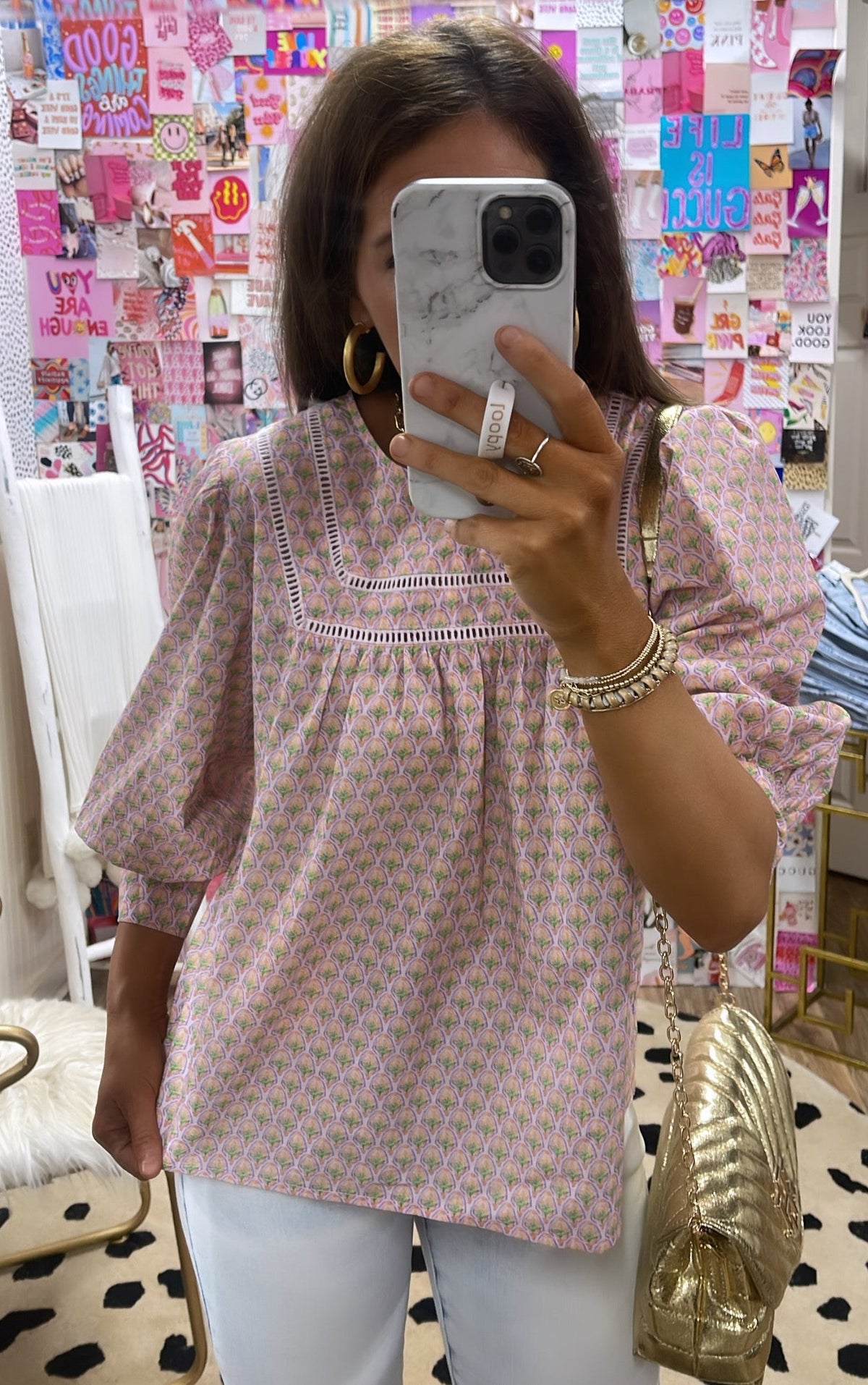 VINTAGE PARIS FLORAL TOP
